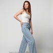 Jean Lenny wide leg taille standard denim bleach