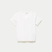 T-shirt ajust&eacute; col rond manches courtes blanc