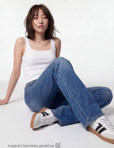 Jean Zoe bootcut taille basse denim double stone