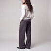 Pantalon coupe large taille standard gris anthracite