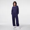 Sweat col rond manches longues strass bleu marine