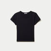 T-shirt ajust&eacute; col rond manches courtes noir