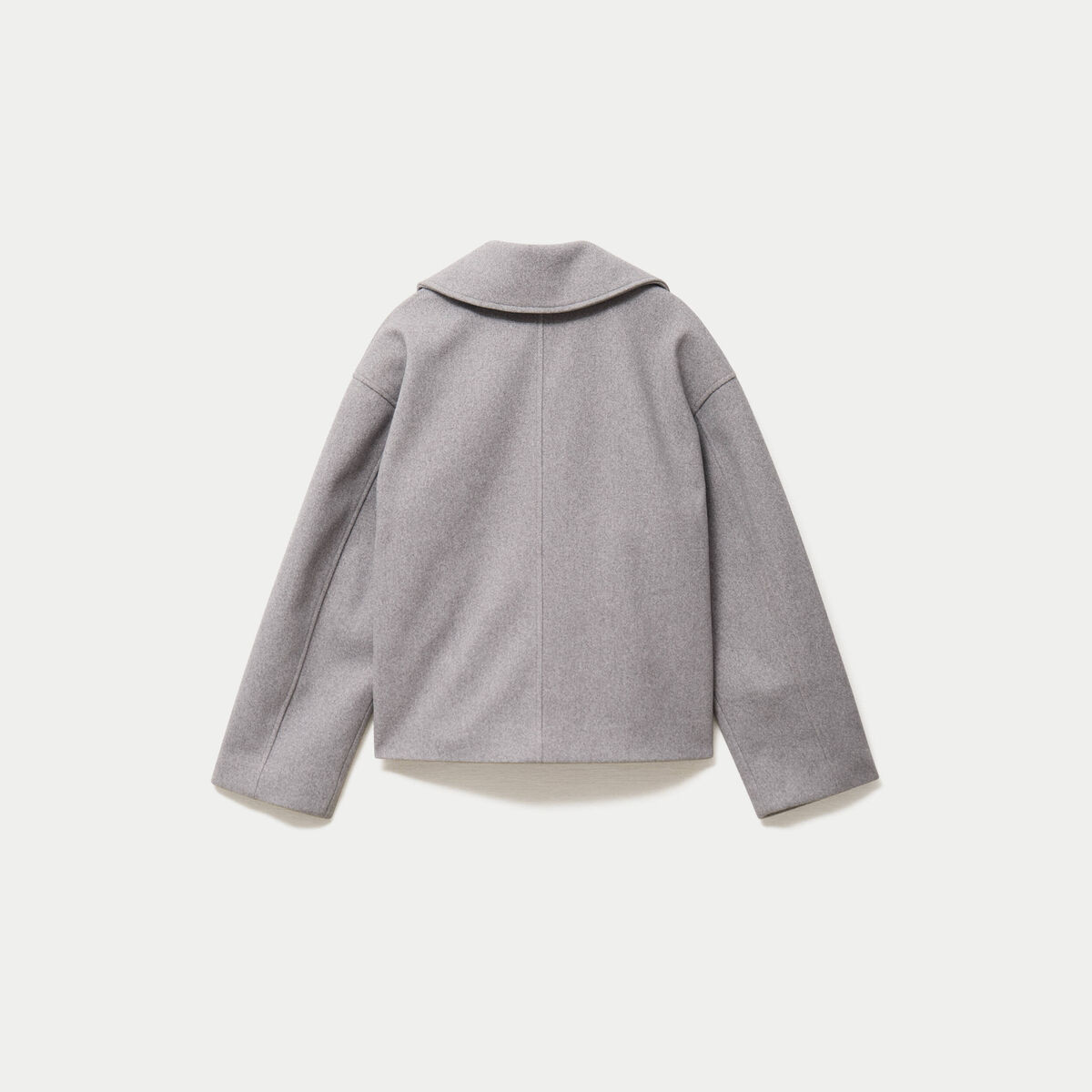 Caban droit gris clair