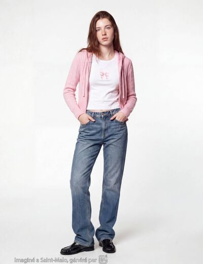 Jean regular taille standard denim double stone ado