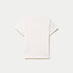 T-shirt ajust&eacute; col rond manches courtes ecru