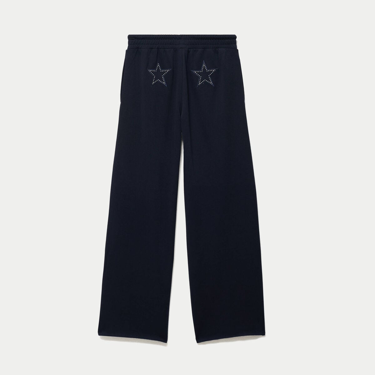Jogging large en maille bleu marine