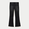 Jean bootcut taille basse denim noir ado