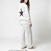 Jogging large en maille ecru