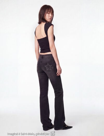 Jean Zoe bootcut taille basse denim noir