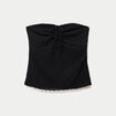 Bandeau ajust&eacute; sans manches dentelle noir ado