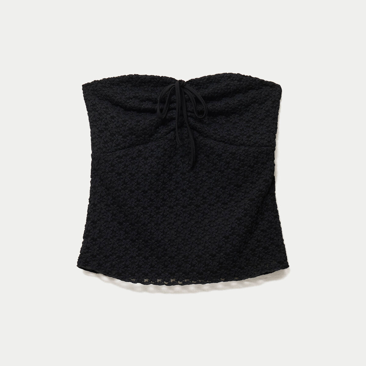 Bandeau ajust&eacute; sans manches dentelle noir ado