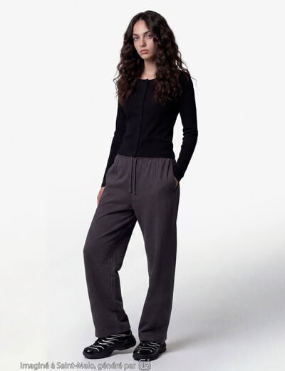 Jogging coupe ample taille standard gris