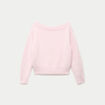 Pull ajust&eacute; manches longues col bateau rose clair