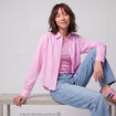 Chemise oversize longue 2-en-1 rose