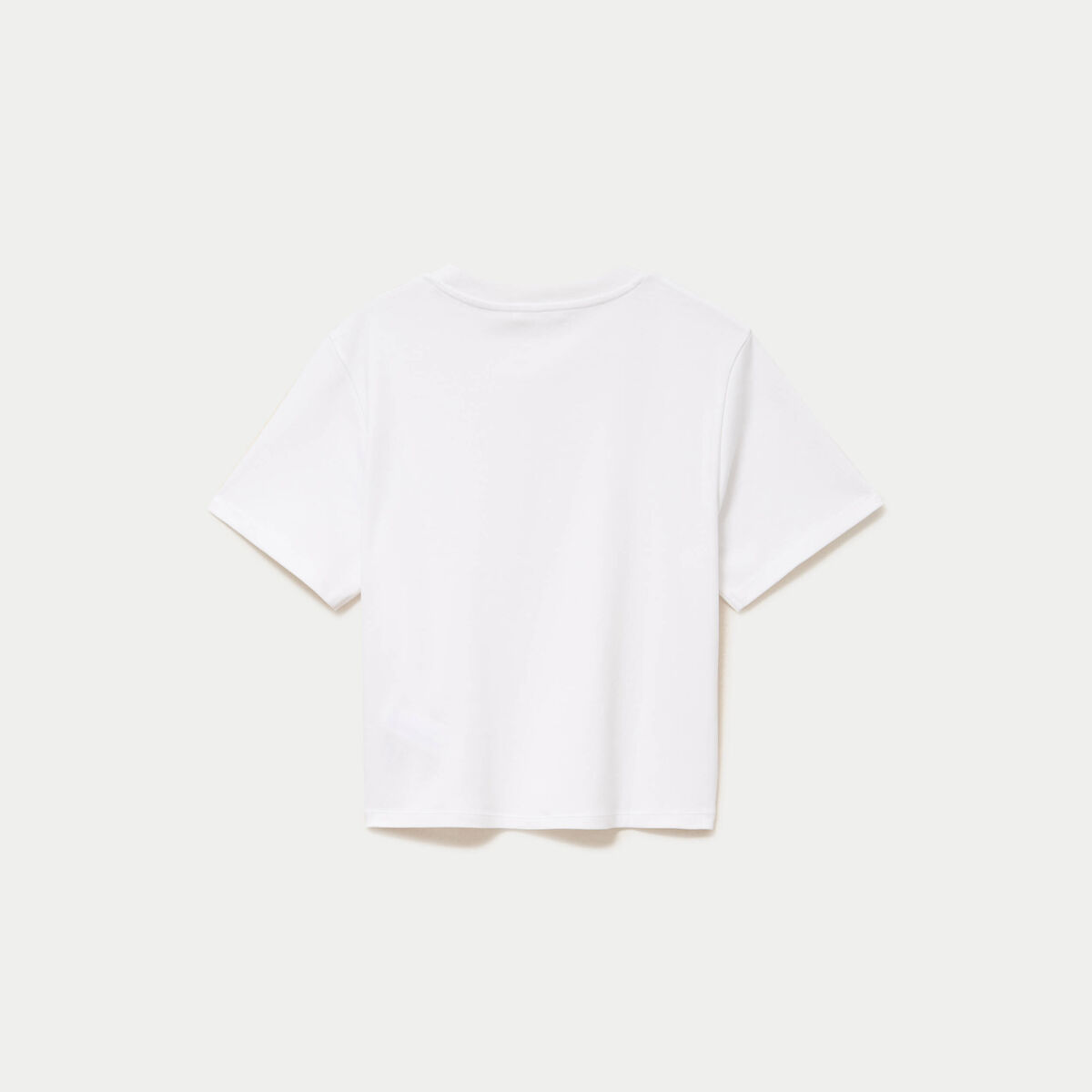 T-shirt col rond manches courtes blanc