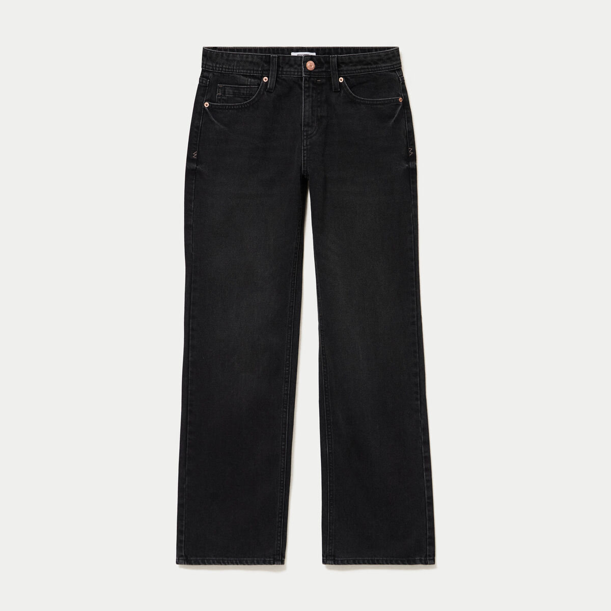 Jean Tom regular taille basse denim noir