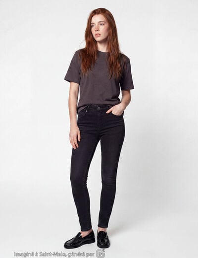 Jean Zoe skinny taille standard denim noir