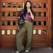 Veste oversize similicuir col biker bordeaux