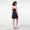 Robe fines bretelles col coeur dentelle noir