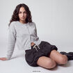 Gilet ajust&eacute; cropped manches longues blanc