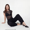 Top transparent sans manches dentelle noir