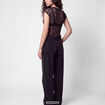 Pantalon bootcut en velours gris