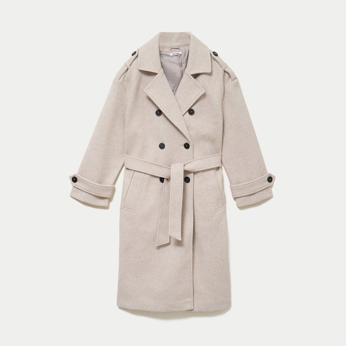 Manteau manches longues taupe