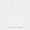 T-shirt ajust&eacute; court d&eacute;collet&eacute; dos ecru ado