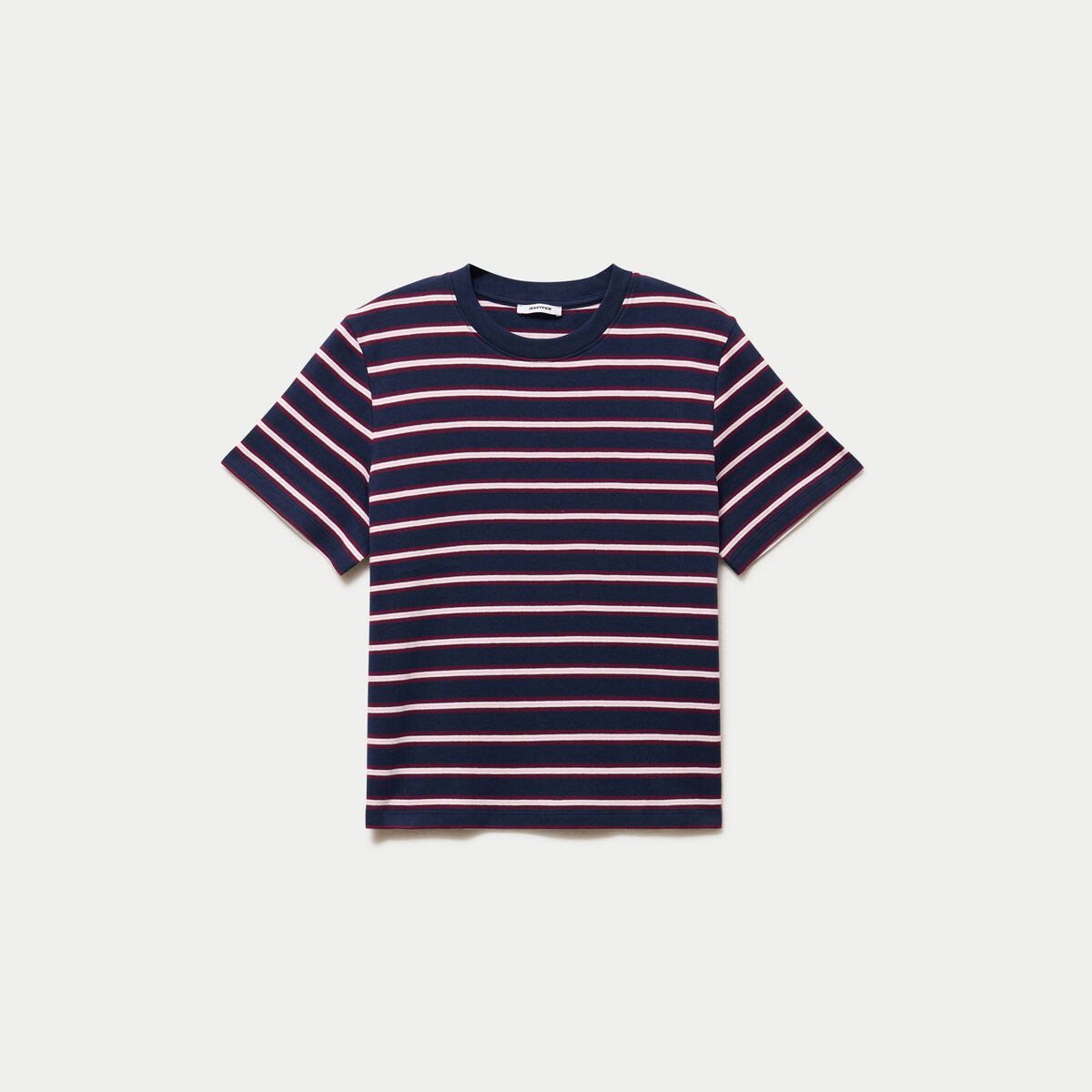 T-shirt ajust&eacute; manches courtes bleu marine