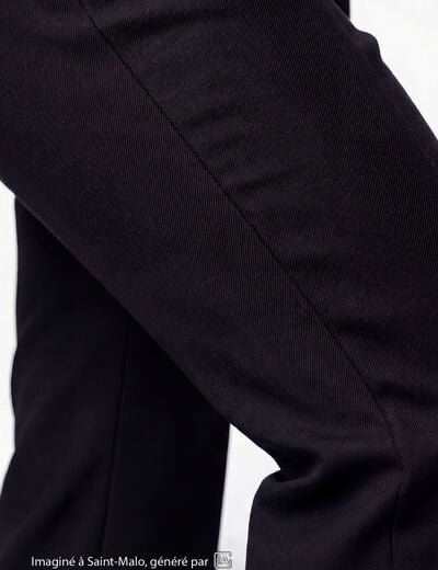 Pantalon bootcut taille basse noir