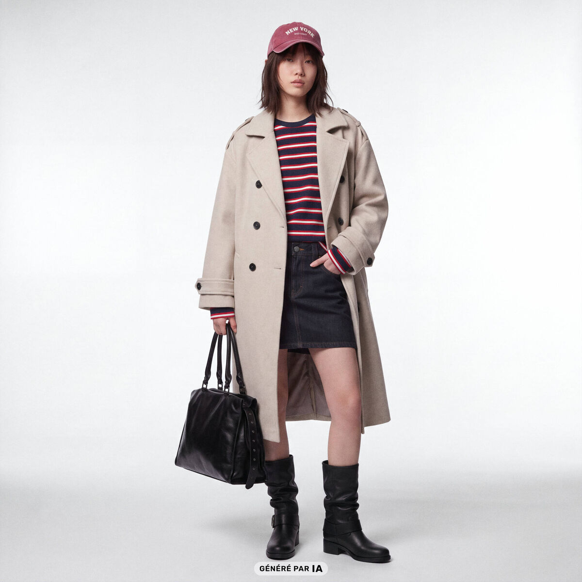 Manteau manches longues taupe