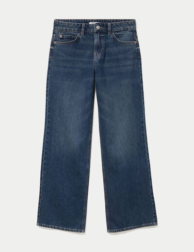 Jean Lenny wide leg taille basse bleu