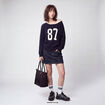 Pull col bateau manches longues bleu marine
