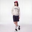 Sweat col rond manches longues blanc