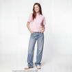 Jean Lenny wide leg taille basse denim double stone
