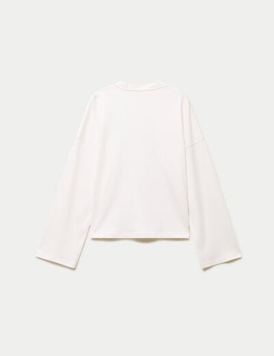 T-shirt manches longues ecru