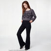 Pantalon flare stretch taille standard noir