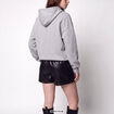 Short taille haute en similicuir noir