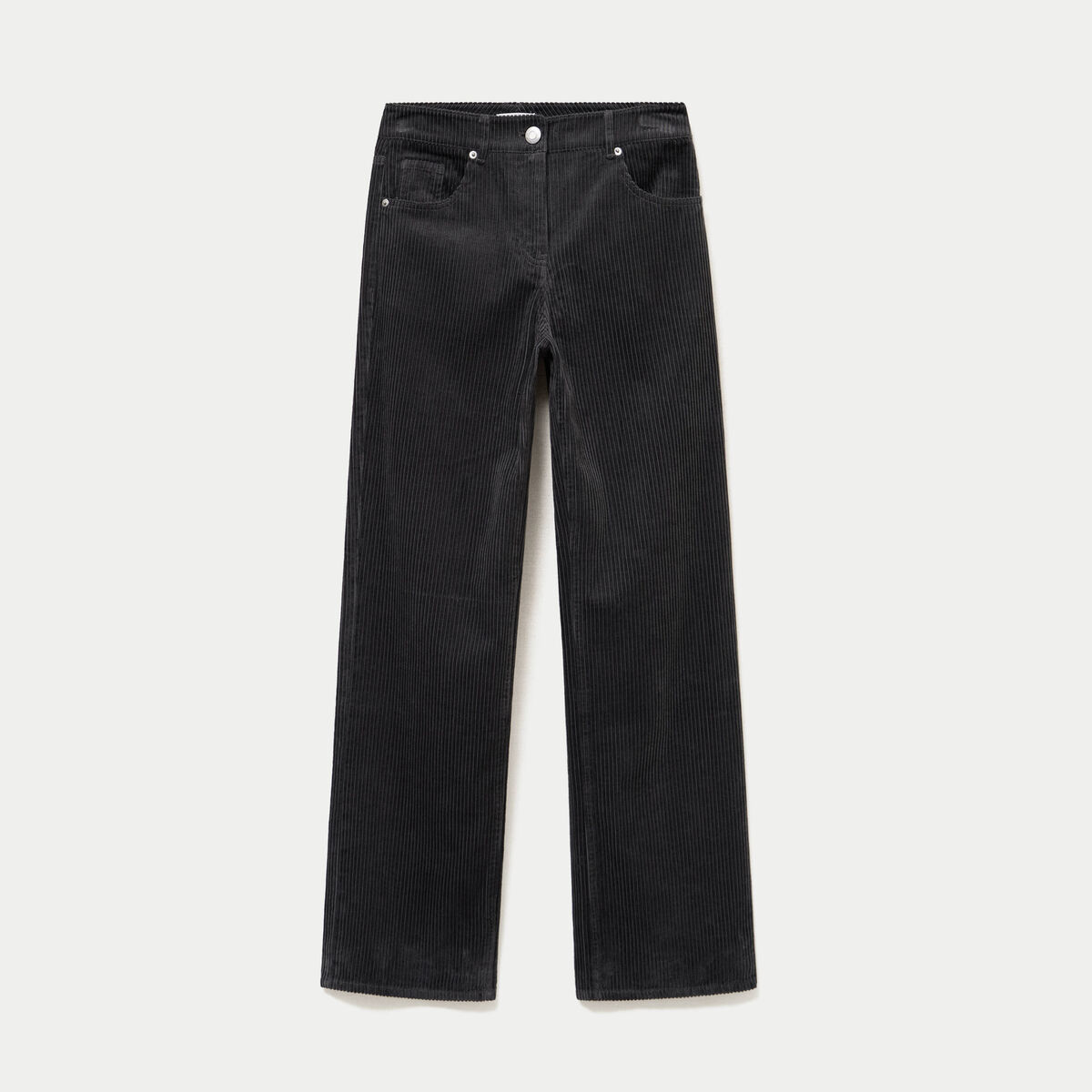Pantalon bootcut en velours gris