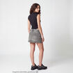 Jupe ajust&eacute;e courte en jean denim gris