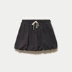 Jupe courte ample effet boule noir