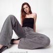 Jean regular taille haute denim gris ado
