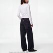 Jean loose taille basse denim noir ado