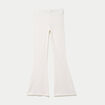 Pantalon flare stretch taille standard ecru