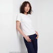 T-shirt ajust&eacute; col rond manches courtes blanc