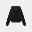 Sweat oversize court &agrave; capuche noir ado