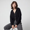 Sweat oversize court &agrave; capuche noir