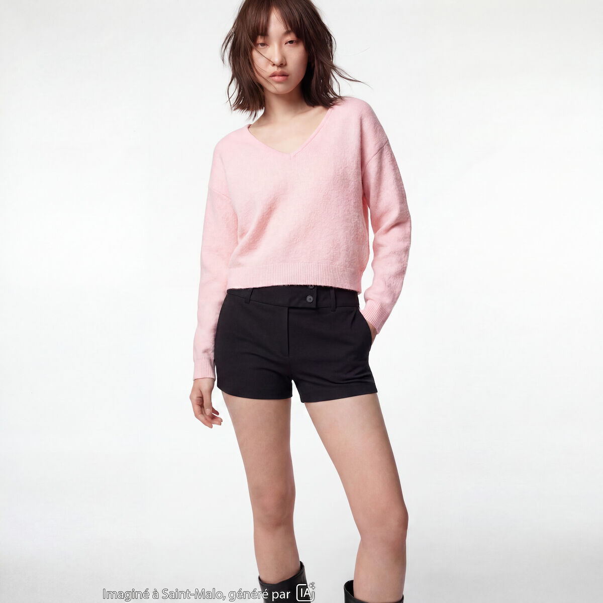 Short slim cigarette noir