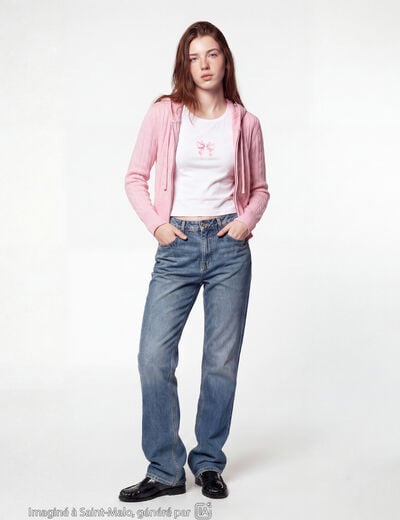 Jean Sam regular taille standard denim double stone