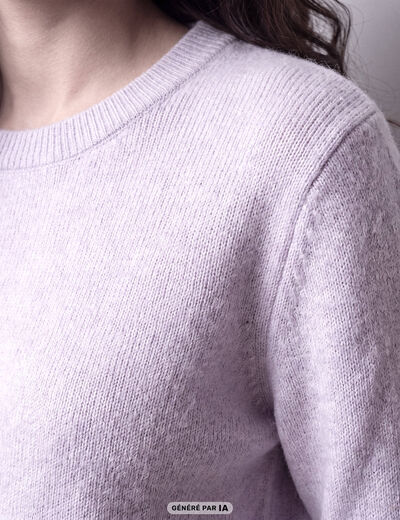 Pull col rond manches longues parme